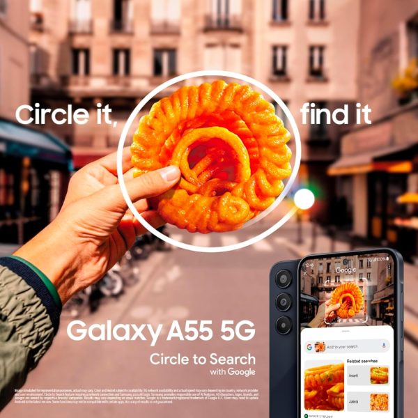 Anniversary Celebration while stocks last:Samsung Galaxy A55 5G (Awesome Navy, 8GB RAM, 256GB Storage) | AI | Metal Frame | 50 MP Main Camera (OIS) | Super HDR Video|...