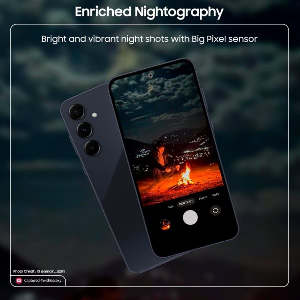 Anniversary Celebration while stocks last:Samsung Galaxy A55 5G (Awesome Navy, 8GB RAM, 256GB Storage) | AI | Metal Frame | 50 MP Main Camera (OIS) | Super HDR Video|...