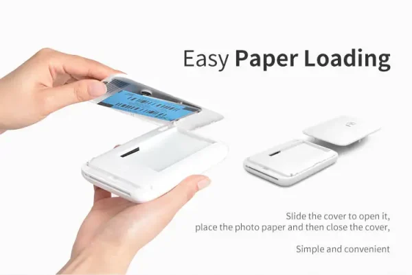 HPRT MT53 Mini Impressora que Imprime Fotos Coloridas Mini impresora portatil Impressora Fotográfica,Photo Printer + 50 Sheets Of Photo Paper