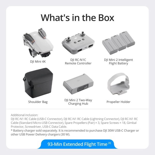 Limited-Time Sale for Summer Surprises AED 99د.إ:DJI Mini 4K Fly More Combo, Drone with 4K UHD Camera for Adults, Under 249 g, 3-Axis Gimbal Stabilization, 10km Video...