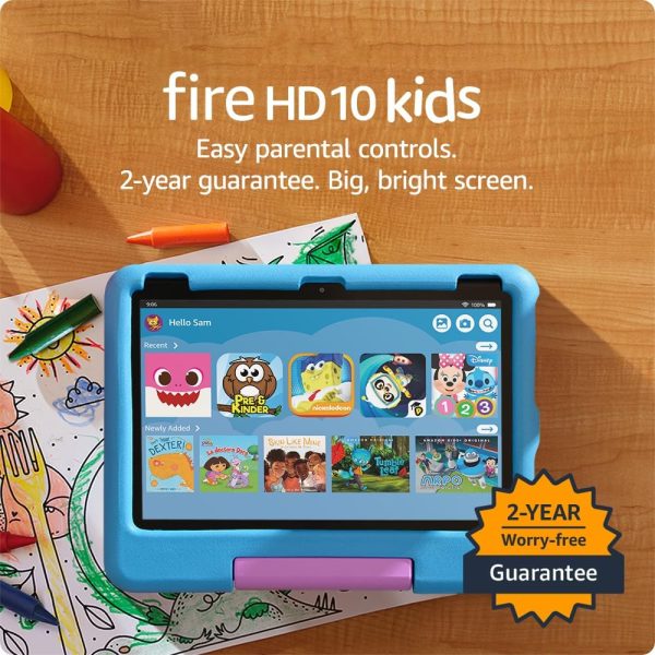 Limited-Time Sale for Summer Surprises AED 99د.إ:Fier HD 10 Kids tablet 32 GB (newest gen) | ages 3–7, includes ads-free books, games, apps and videos that children love, 10.1"...