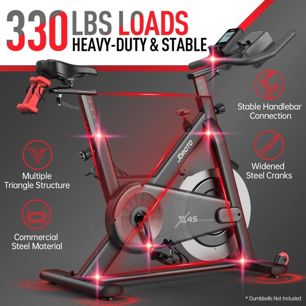 Limited-Time Sale for Summer Surprises AED 99د.إ:JOROTO Exercise Bike/Spin Bike, Silent Stationary Bike Indoor Cycling Bike for home Gym Cardio with Readable Magnetic Resistance...