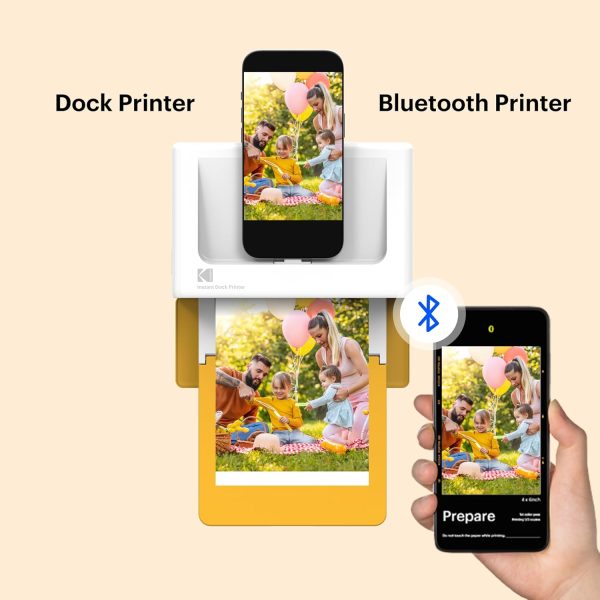 Limited-Time Sale for Summer Surprises AED 99د.إ:KODAK Dock Plus 4Pass Instant Photo Printer (4x6 inches) + 90 Sheets Gift Bundle