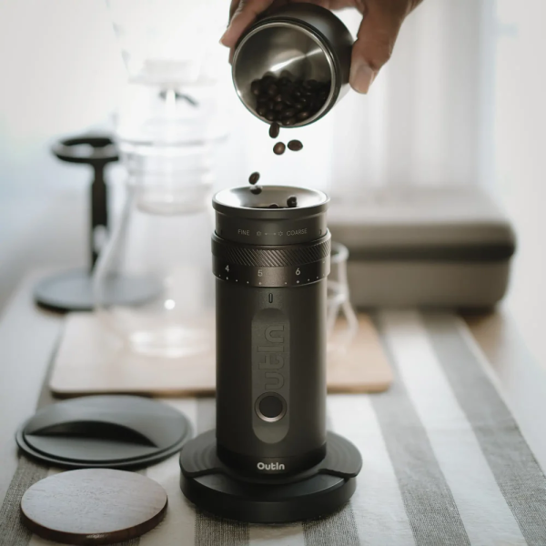 Limited-Time Sale for Summer Surprises AED 99د.إ:OutIn Fino Portable Electric Coffee Grinder,Adjustable Coffee Bean Grinder with 28 Precise Grind Setting,One-Button Burr Coffee...