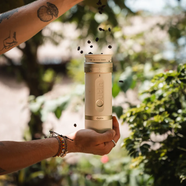 Limited-Time Sale for Summer Surprises AED 99د.إ:OutIn Fino Portable Electric Coffee Grinder,Adjustable Coffee Bean Grinder with 28 Precise Grind Setting,One-Button Burr Coffee...