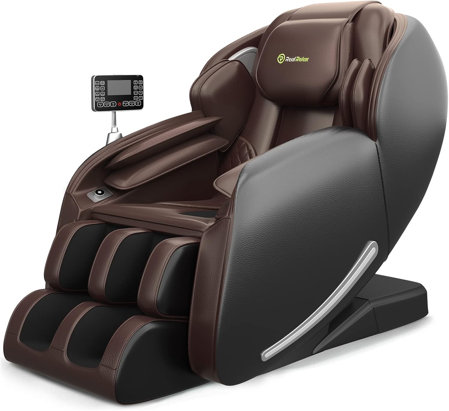 Limited-Time Sale for Summer Surprises AED 99د.إ :Real Relax Massage Chair Favor-06, Full Body Zero Gravity SL-Track Shiatsu Massage Recliner Chair with APP Control, Brown