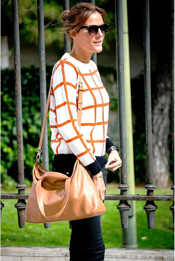 Limited-Time Sale for Summer Surprises AED 99.00د.إ :LACAMBRA Genuine Leather Shoulder Handbag For Women Tote Bag Business Office Work Bag Briefcase Computer Large Lightweight...