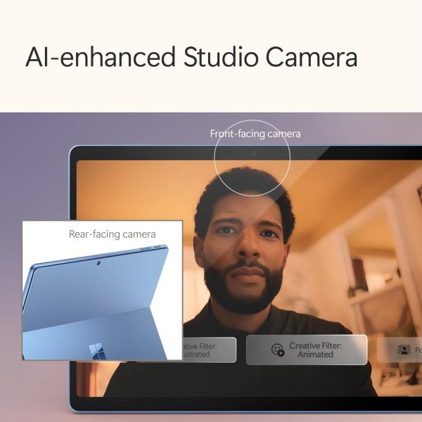 Microsoft Surface Pro 2-in-1 Laptop/Tablet (2024), Windows 11 Copilot+ PC, 13" Touchscreen Display, Snapdragon X Plus (10 Core), 16GB RAM, 512GB Storage, Sapphire