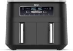 Ninja Foodi Dual Zone Digital Air Fryer, 2 Drawers, 7.6L, 6-in-1, Uses No Oil, Air Fry, Max Crisp, Roast, Bake, Reheat, Dehydrate, Cooks 4-6 Portions, Non-Stick, Dishwasher Safe...