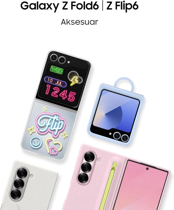 SAMSUNG Galaxy Z Flip6, 12GB RAM, 512GB Storage, Silver Shadow, 50MP Camera, 1 year Seller Warranty (International Version)