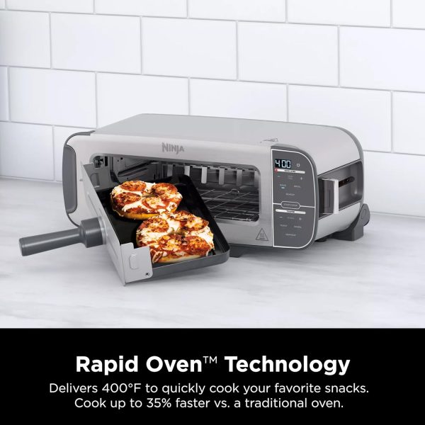Summer Final Clearance Just AED 89د.إ:Ninja ST101 Foodi 2-in-1 Flip Toaster, 2-Slice Capacity, Compact Toaster Oven, Snack Maker, Reheat, Defrost, 1500 Watts, Stainless Steel, 6...