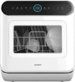 Summer Final Clearance Just AED 99د.إ：COMFEE' Mini Dishwasher Countertop Dishwasher 3 Place Settings 6 Programs, Freestanding, Touch Control, LED Display, Delay Start and...