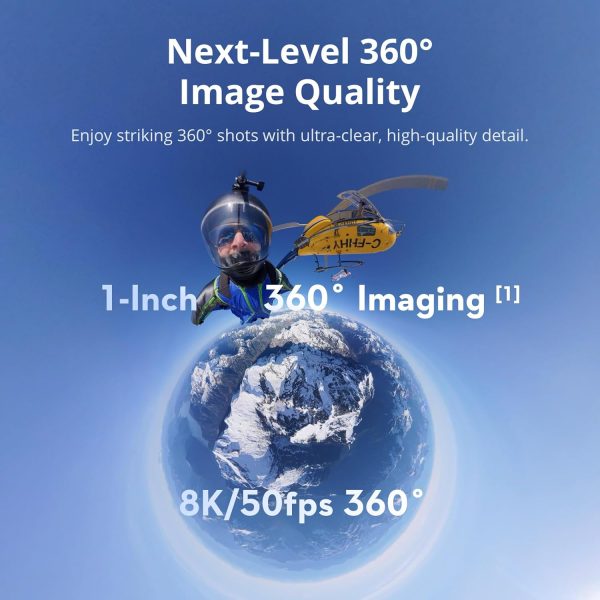 Summer Final Clearance Just AED 99د.إ:DJI Osmo 360 Adventure Combo, 360 Camera with 1-Inch 360° Imaging, Extended Battery Life with 3 Batteries, Native 8K 360° Video, 4K/120fps...