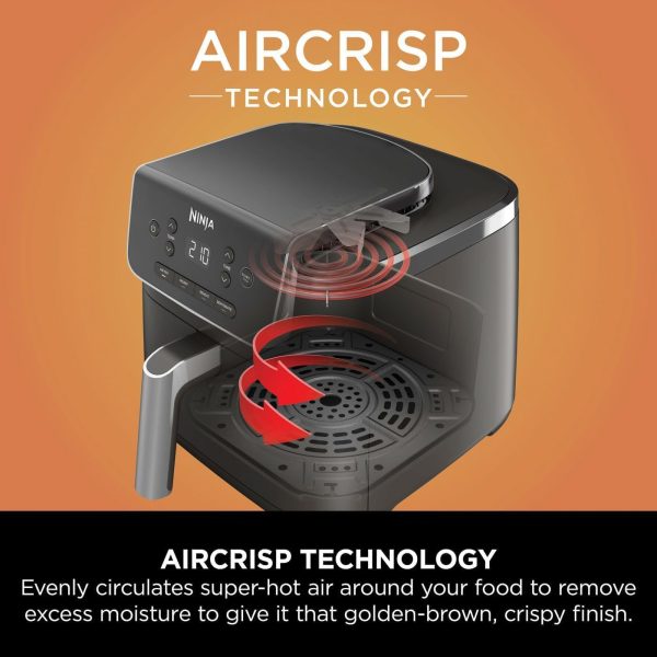 Summer Final Clearance Just AED 99د.إ:Ninja Air Fryer PRO 4.7L, Single Drawer, 4-in-1, Air Fry, Roast, Reheat, Dehydrate, Cooks 1-2 Portions, Digital, Non-Stick Drawer & Crisper...