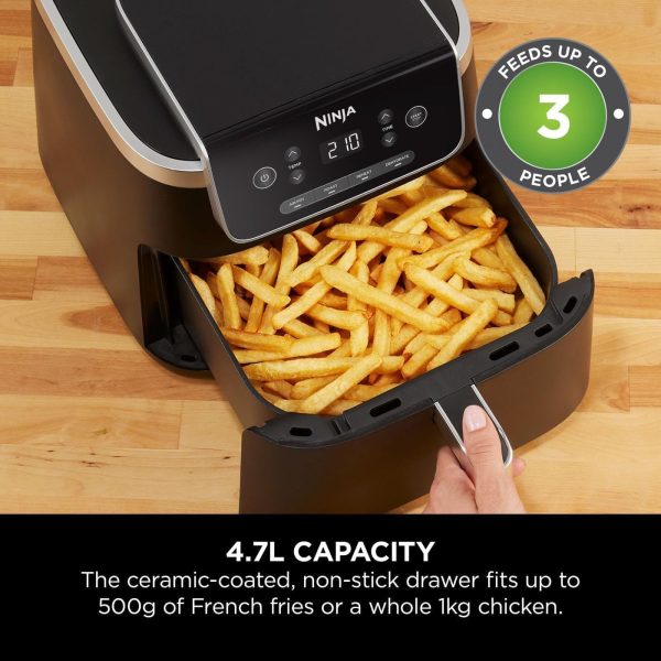 Summer Final Clearance Just AED 99د.إ:Ninja Air Fryer PRO 4.7L, Single Drawer, 4-in-1, Air Fry, Roast, Reheat, Dehydrate, Cooks 1-2 Portions, Digital, Non-Stick Drawer & Crisper...