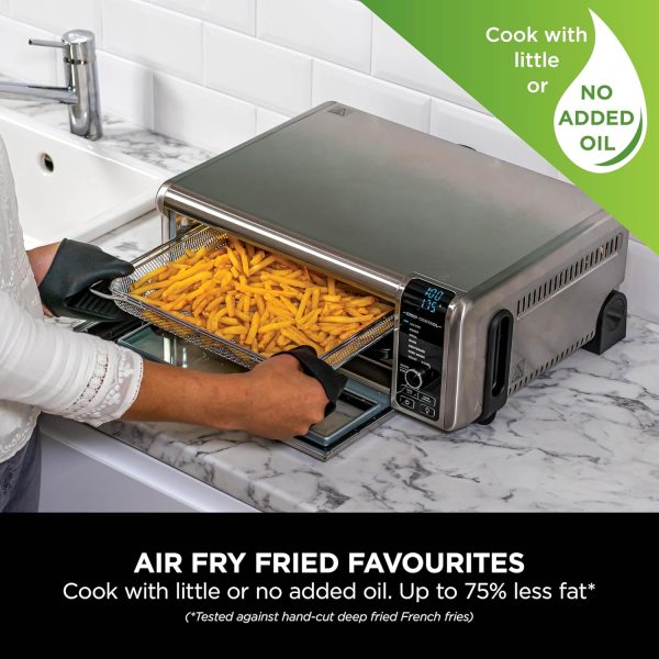 Summer Final Clearance Just AED 99د.إ:Ninja Foodi 8-in-1 Flip Oven, Portable Mini Oven for Countertop and Work Surfaces, Multifunctional Oven with 8 Cooking Functions; Air Fry,...