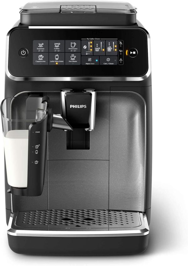 Summer Final Clearance Just AED 99د.إ:Philips Series 3200 Fully Automatic Espresso Machine - 1500W, LatteGo, Touch Display, 5 Beverages, Easy cleaning - EP3246/70