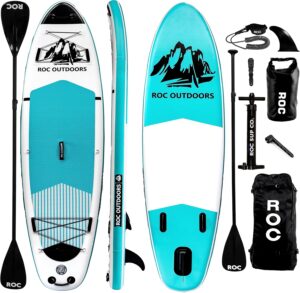 Summer Final Clearance Just AED 99د.إ：Roc Inflatable Stand Up Paddle Boards with Premium SUP Paddle Board Accessories, Wide Stable Design, Non-Slip Comfort Deck for Youth & Adults