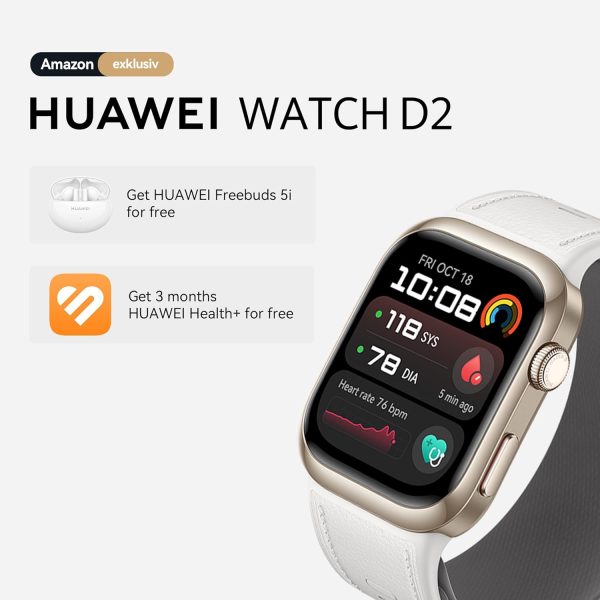 Summer Surprises AED 99.00د.إ :HUAWEI WATCH D2, Smartwatch 1.8" AMOLED, Foot Blood Pressure Monitor, ECG, Sleep Respiratory Awareness, SpO2, Lightweight and Slim Design, Health...