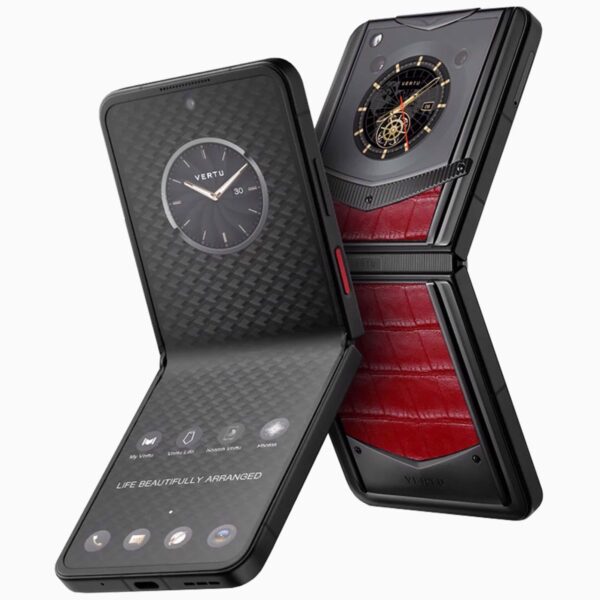 VERTU IRONFLIP Calf Skin Flip Cell Phone, Unlocked Android 5G Smartphone, Foldable Design, One-Hand Control, 50MP Camera, 12G+512G, Dual SIM, 6.9" 120Hz OLED, 65W Fast Charge