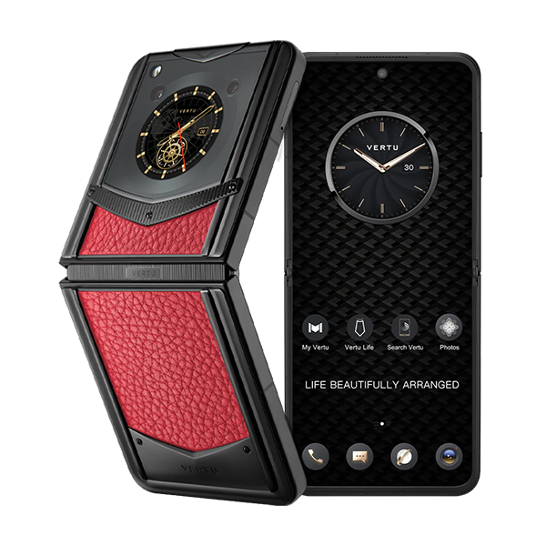 VERTU IRONFLIP Calf Skin Flip Cell Phone, Unlocked Android 5G Smartphone, Foldable Design, One-Hand Control, 50MP Camera, 12G+512G, Dual SIM, 6.9" 120Hz OLED, 65W Fast Charge