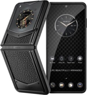 VERTU IRONFLIP Calf Skin Flip Cell Phone, Unlocked Android 5G Smartphone, Foldable Design, One-Hand Control, 50MP Camera, 12G+512G, Dual SIM, 6.9″ 120Hz OLED, 65W Fast Charge