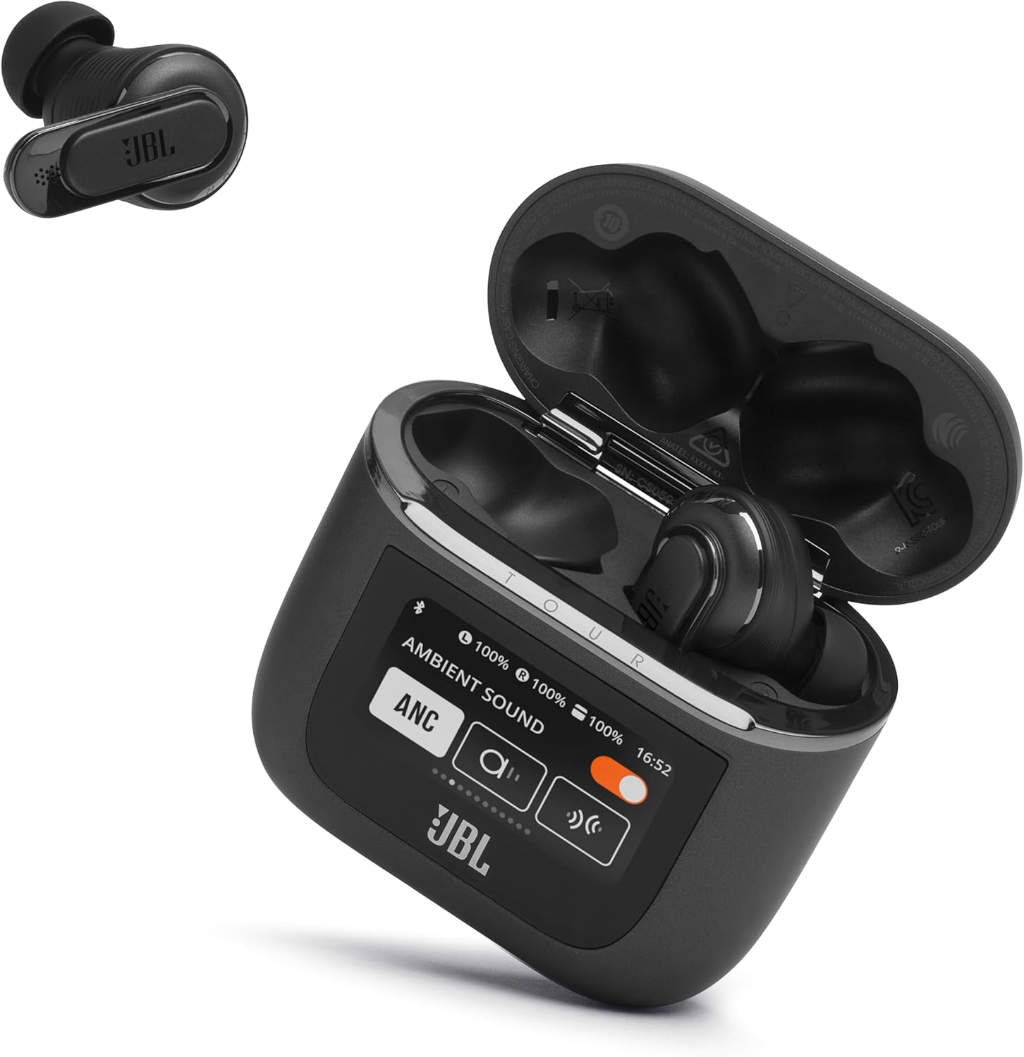 While Stocks Last:JBL Tour Pro 2 - True Wireless Noise Cancelling Earbuds with Smart Charging Case, 6-mic Perfect Calls with Voice Control, Up to 40hrs of Playtime, Immersive...