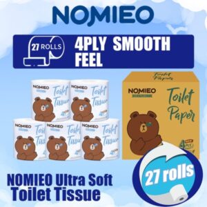 【While stocks last!】Nomieo Toilet Paper 27 Rolls 4plys Ultra Soft Toilet Tissue