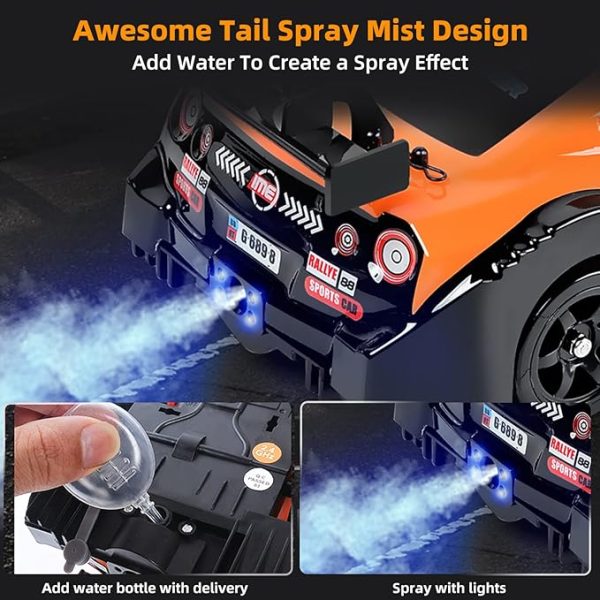 While Stocks Last:RC Drift Car 2.4GHz 1:16 Scale 4WD High Speed Remote Control Cars Vehicle with LED Lights Two Batteries and Drifting Tires Racing Sport Toy Cars for Adults...