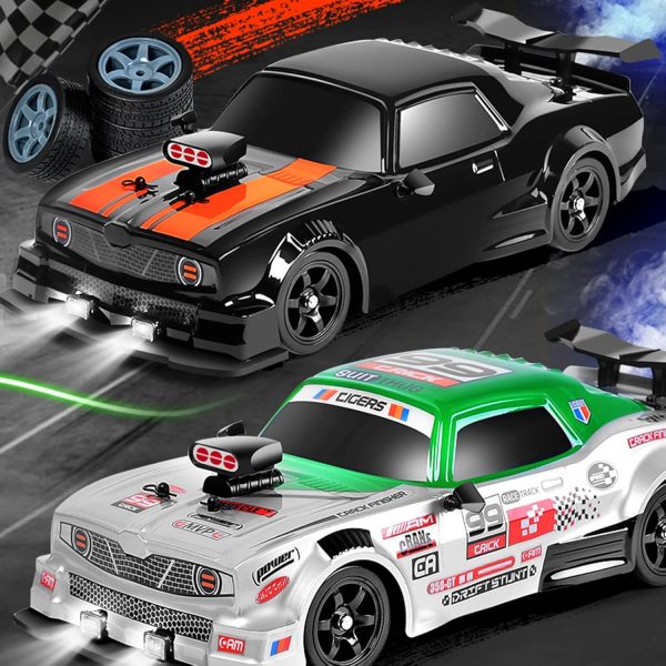 While Stocks Last:RC Drift Car 2.4GHz 1:16 Scale 4WD High Speed Remote Control Cars Vehicle with LED Lights Two Batteries and Drifting Tires Racing Sport Toy Cars for Adults...