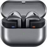 While Stocks Last：SAMSUNG Galaxy Buds 3 Pro AI True Wireless Bluetooth Earbuds, Noise Cancelling, Sound Optimization, Redesigned Comfort Fit, Silver