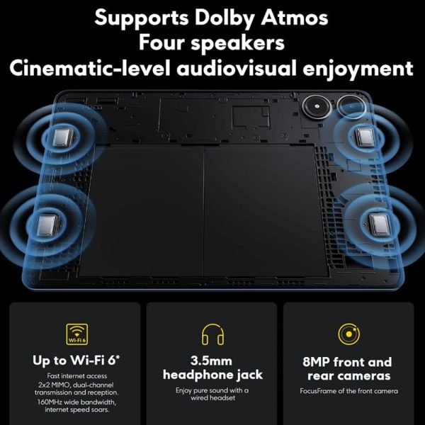 Xiaomi Poco Pad WiFi Version (256GB + 8GB) 12.1" Octa Core Global ROM 10000mAh Bluetooth 5.3 8MP Dual Camera (Gray, 256GB + 8GB)