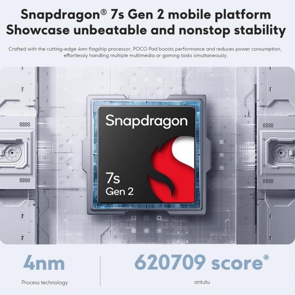 Xiaomi Poco Pad WiFi Version (256GB + 8GB) 12.1" Octa Core Global ROM 10000mAh Bluetooth 5.3 8MP Dual Camera (Gray, 256GB + 8GB)